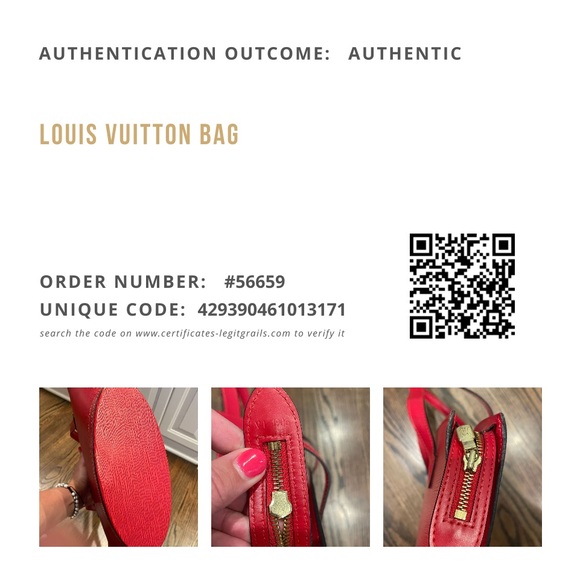 Authenticated Louis Vuitton St Jacques Red Epi PM Shoulder - Picture 14 of 14